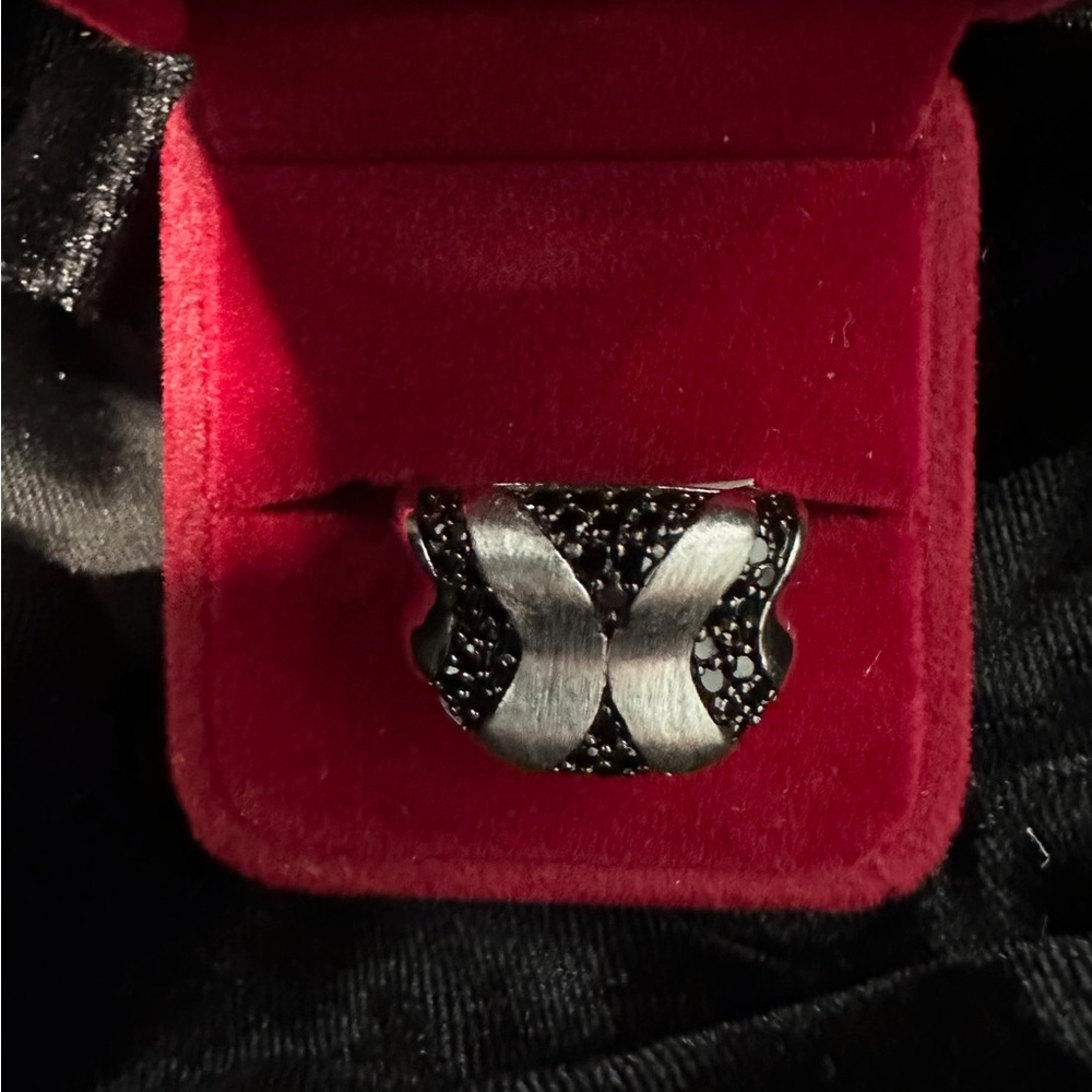 Black Onyx 925 Sterling Silver Statement Ring Size 7